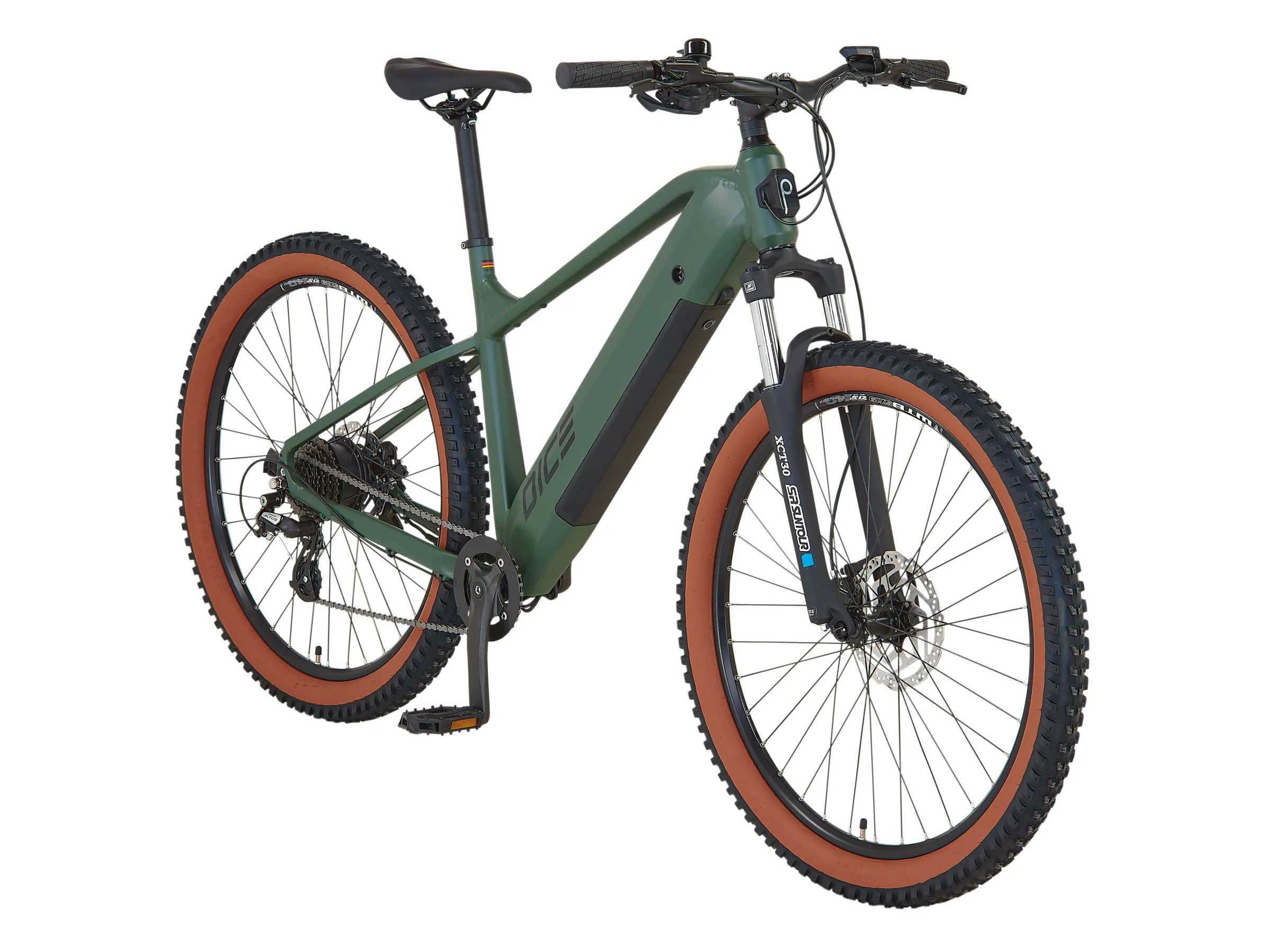 Prophete E-Bike MTB Dice 1.0 Vollintegriert Bronze Grün Matt 27,5″