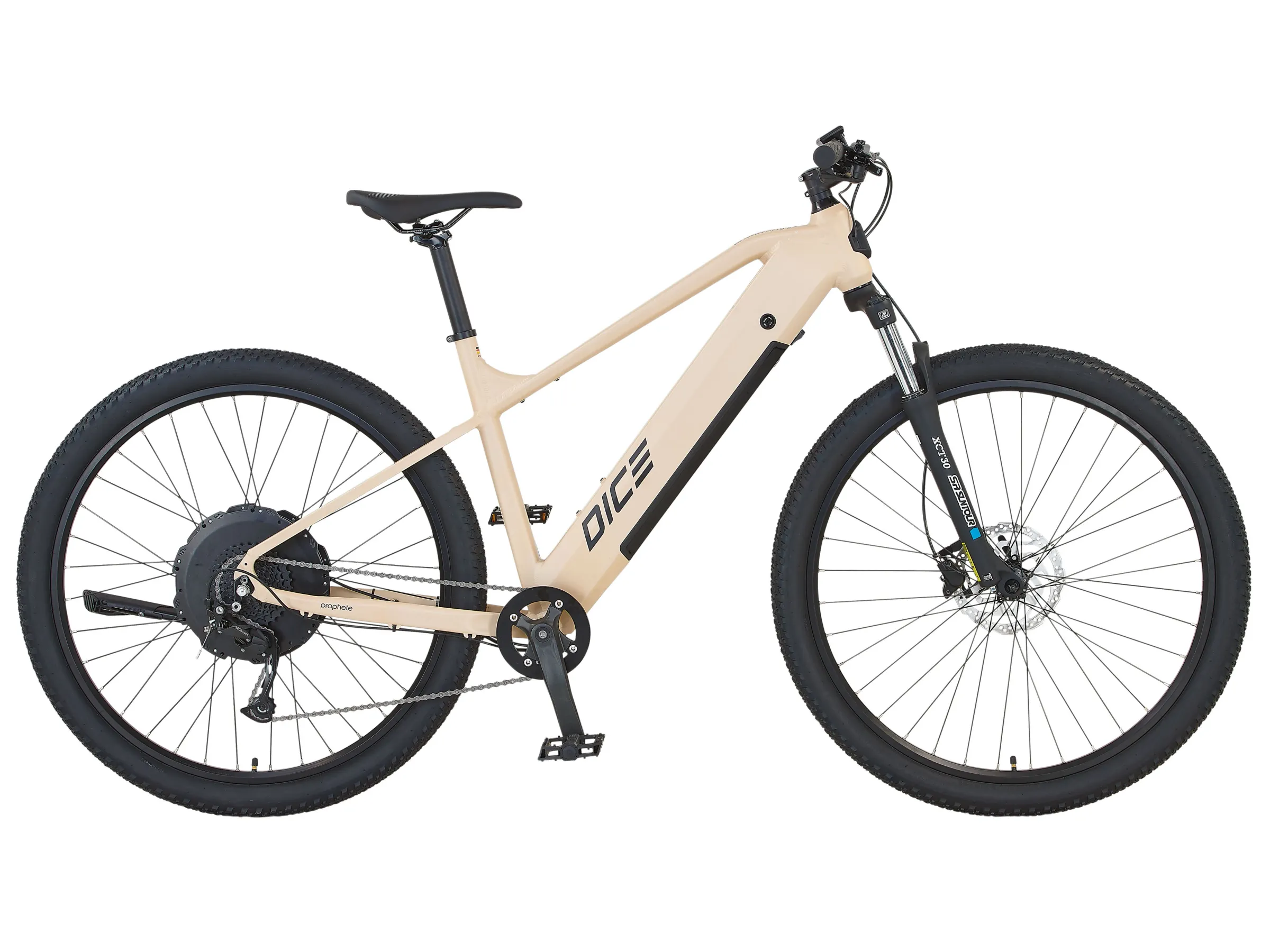 Prophete E-Bike MTB Dice 2.0 Vollintegriert Sandbeige Matt 29″